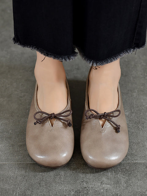 Women Casual Genuine Leather Low Heel Shoes