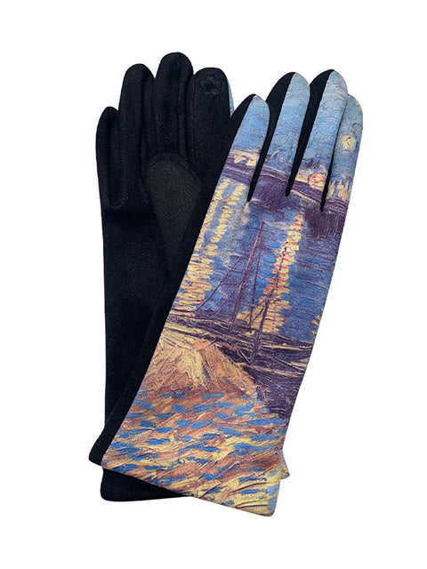 Women Fashion Print Warm Outdoor Gloves