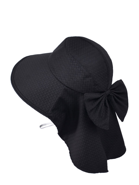 Women Casual Summer Sunproof Bowknot Shawl Hat