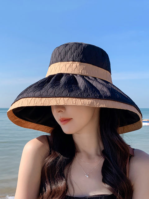 Women Summer Colorblock Sunproof Sun Hat