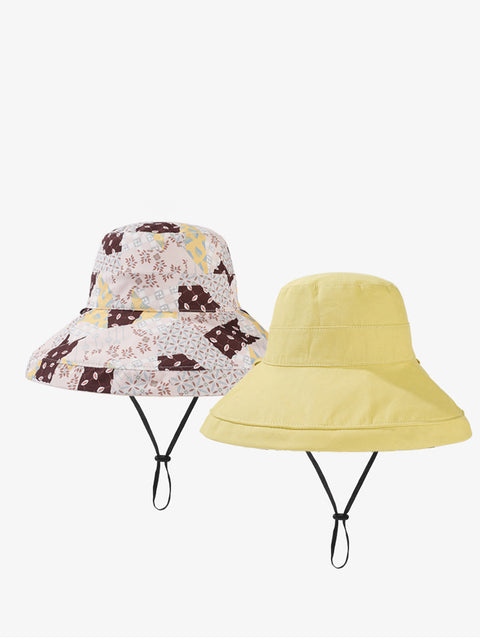 Chapéu casual feminino à prova de sol com dois lados para uso