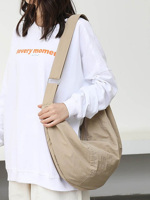 Casual Commute Sólido Nylon Crossbody Bolsa