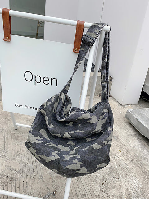 Women Artsy Camouflage Washed Shoulder Bag Crossbody Bag