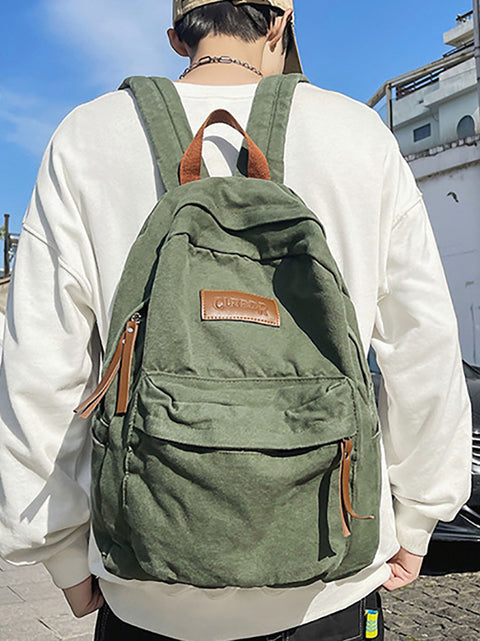 Casual Large Capacity Canvas Backpack