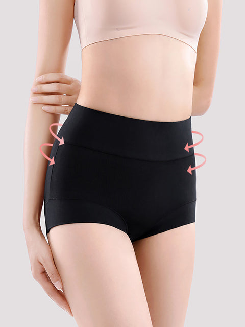 2 Pieces Women Casual High Waist Cotton Underwear