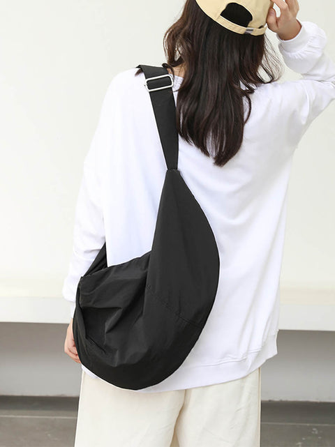 Casual Commute Sólido Nylon Crossbody Bolsa