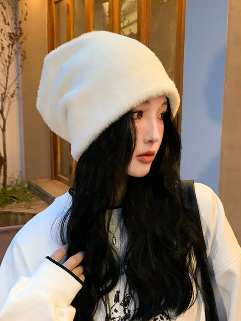 Women Winter Warm Plush Knit Soft Hat