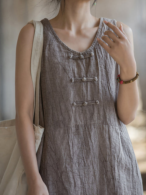 Vestido feminino vintage de verão com colete tie-dye