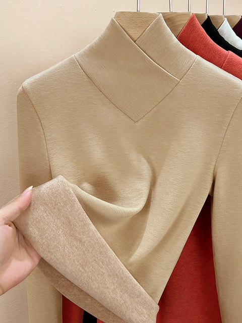 Women Autumn Casual Wool Thick V-Neck Sweater