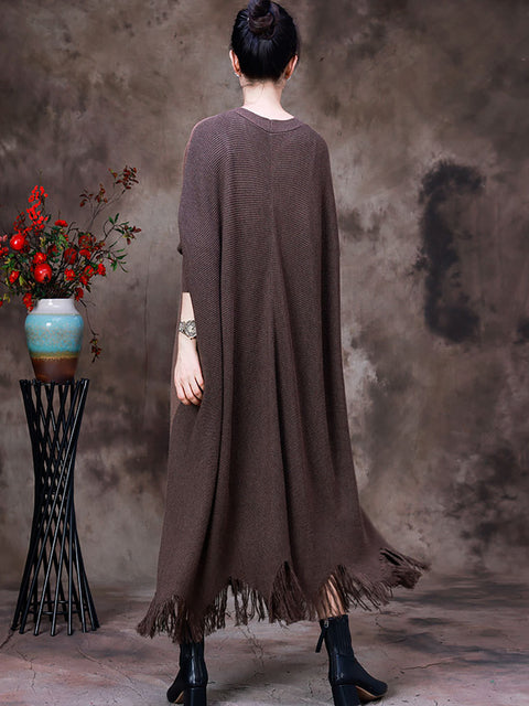 Autumn Patchwork Wool Irregular Casat for Women