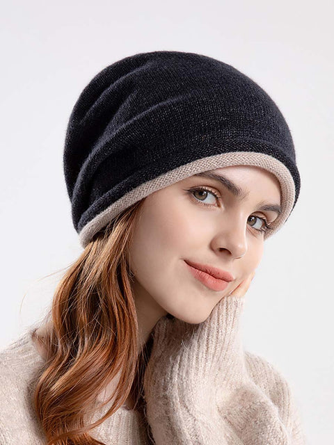 Inverno estilo coreano Solid Kintted Hat